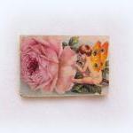 Pin Brooch, Handmade, Wood..