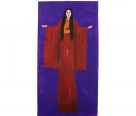 Geisha Kimono Painting, Original Painting, Acrylic on Canvas, Ready to hang